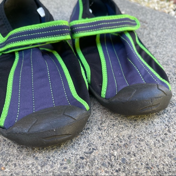 Navy Blue & Green Velcro Rubber Water Shoes | 11 - Picture 2 of 9